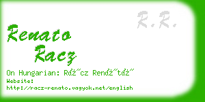 renato racz business card